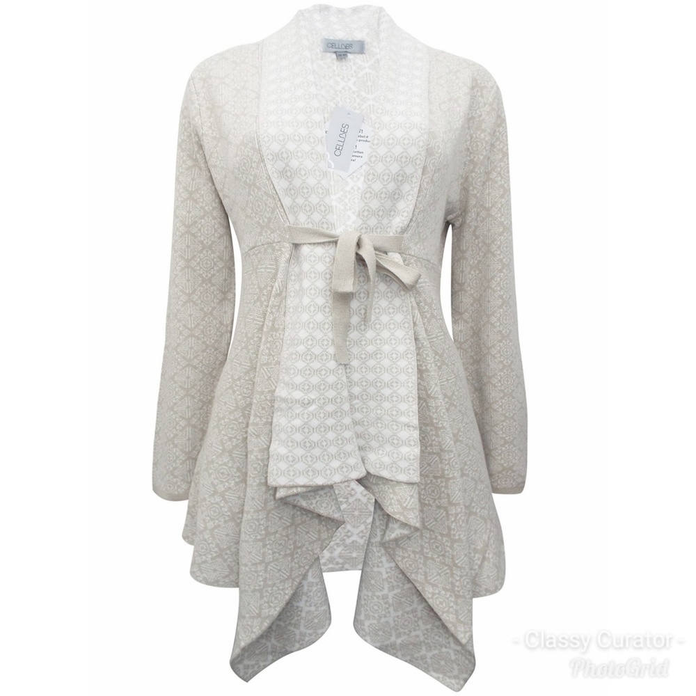 NWT Beige cream knit drapey cardigan